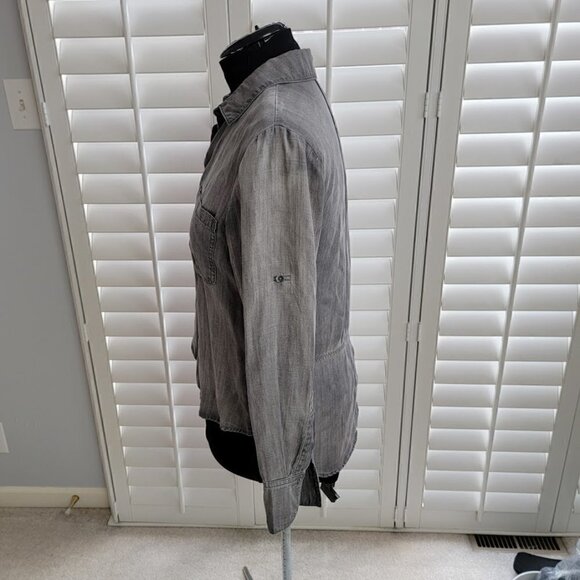 Anthropologie Cloth & Stone Button Shirt - Gray - SUPER SOFT Size S - Picture 6 of 12